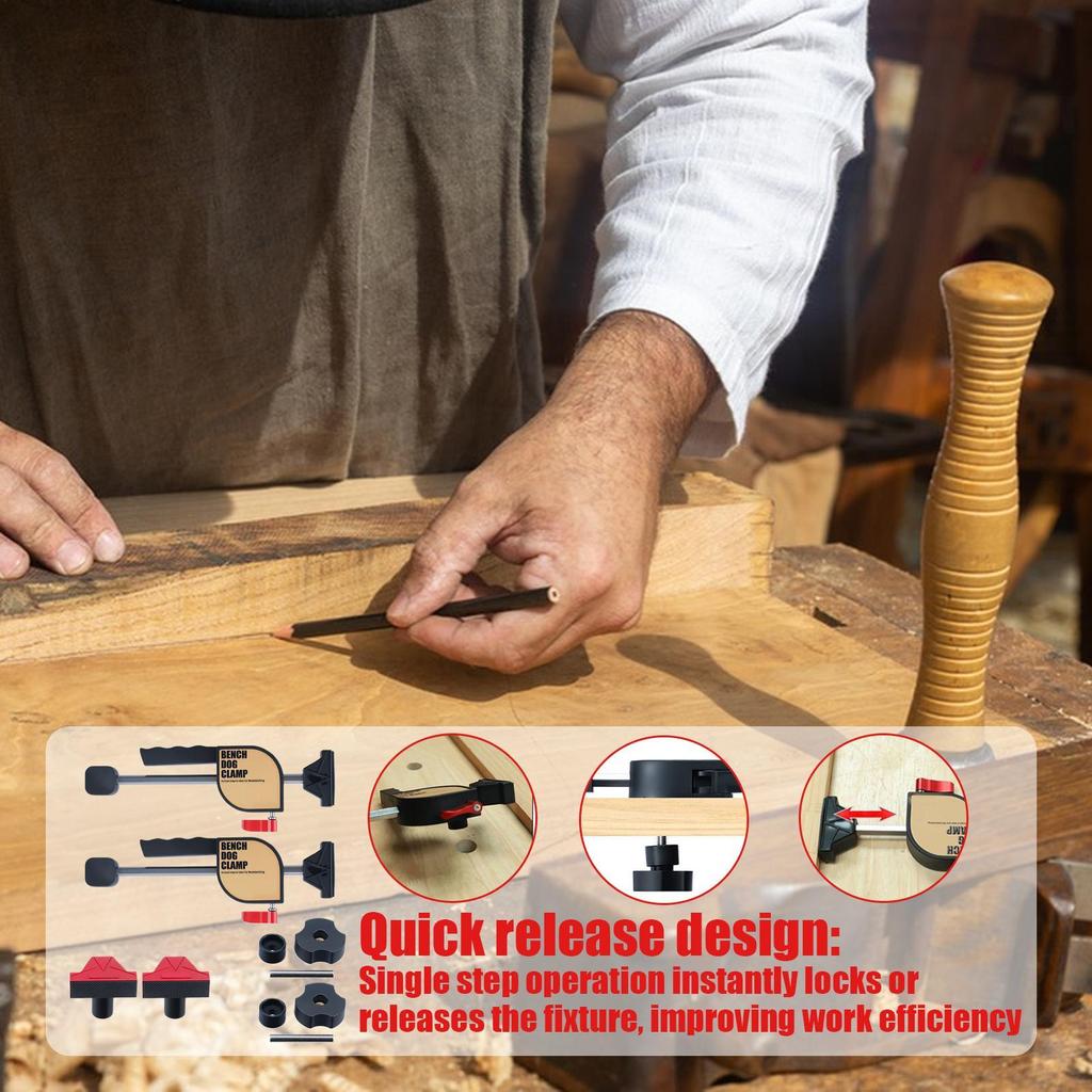 Wood Clamps For Woodworking Quick Release Woodworking Tools Benches Wood Working Desktop Clip Set For Saw Rail Assembly Gluing