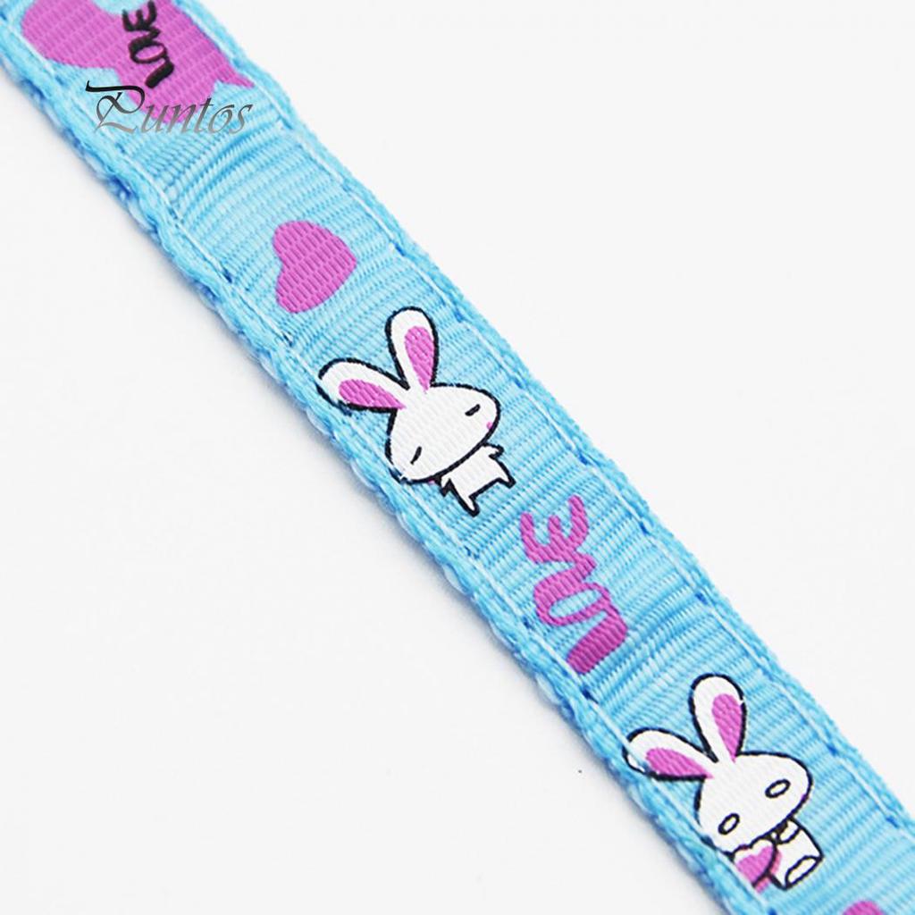 Cartoon-Kaninchen-bedruckte Welpenhalsband-Halskette mit Schnellverschluss-Schnalle