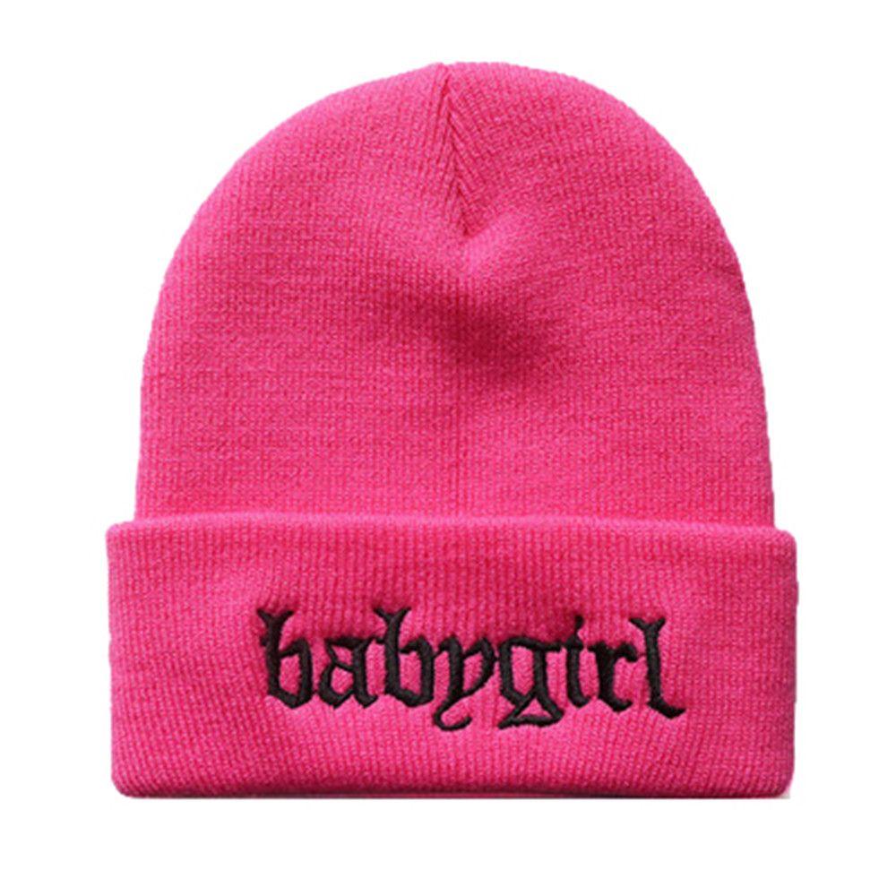 Send girlfriend Hip hop cold cap Embroidery Warm hood Knitted hat Babygirl Wool cap Winter