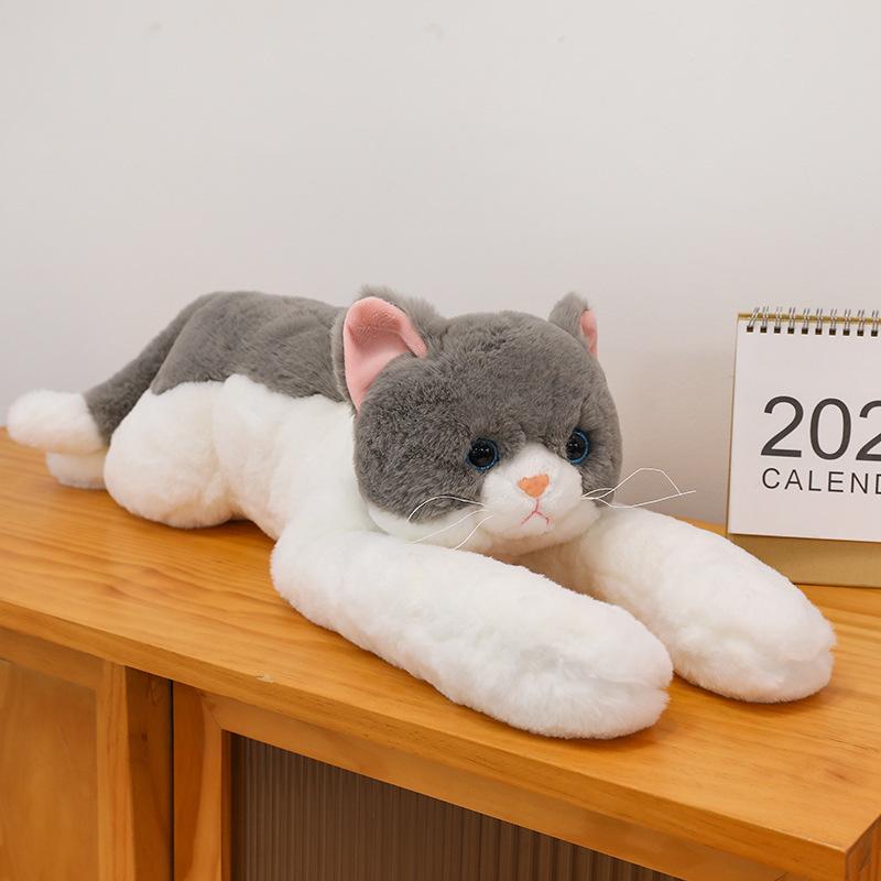 

Cat Toy Plush Fashion Comfortable Cute Cartoon Throw Pillow Cushion Gift Doll серый