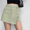 2023 Summer High-Waist A-Line Denim Skirt Shorts for Women - Light Color, Slim Fit, Trendy Two-Piece Design