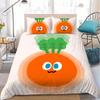 Cute M-Mojos C-Carrots Duvet Cover Set Home Style Bedding Soft Laundry Bed 3 Piece Set Student Dormitory Gift