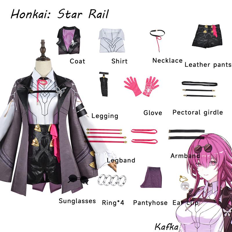 Honkai Rail Star Kafka Game Cosplay Costume Halloween Party Comic Con Up Dress