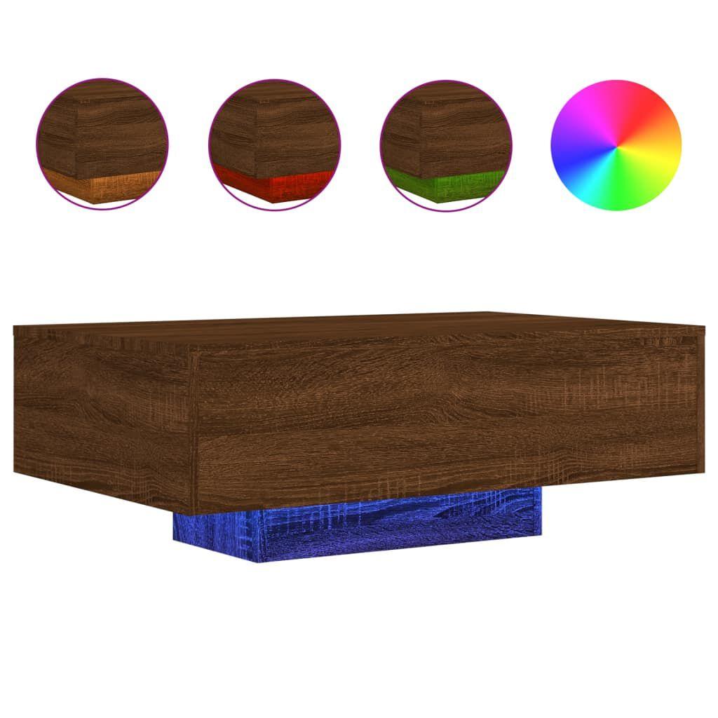 Moderner, Minimalistischer Und Eleganter Couchtisch Mit LED-Lampe, Beistelltisch Für Das Wohnzimmer, Niedriger Ablagetisch, 85x55x31 Cm