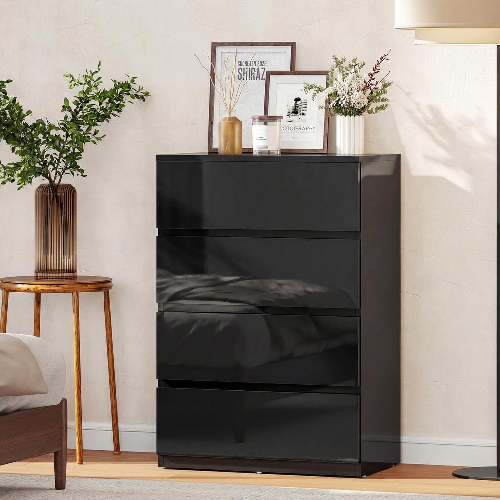 Chest Of Drawers 4 Drawer Storage Cabinets Modern Dresser Storage Drawer Unit For Bedroom