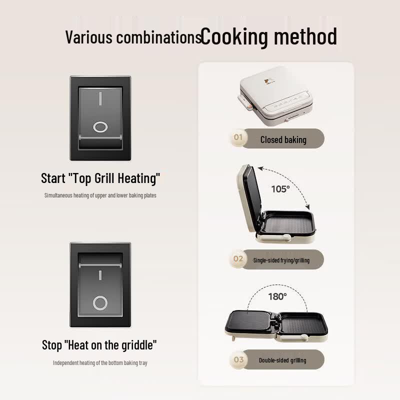 BEAR Multi-functional Electric Pancake Maker CN Plug (adapter Included)