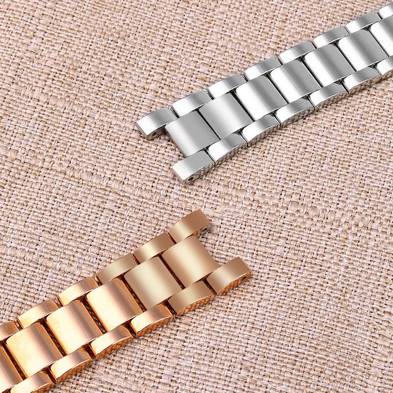 ONEStainless Steel Watchband For MK Three-Eye Watch MK6985/6986 MK2425/2433 Notch Strap Metal Watch Chain 16x8mm 18x10mm 20x12mmMN