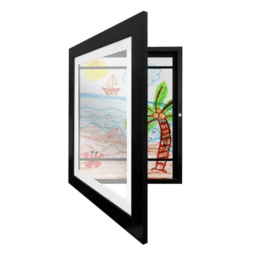 Magnetic Design Art Display Frame Front Opening And Changeable Magnetic Photo Frame  Kids Pictures