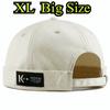 XL 62 Cap Big Head Hat Without Visor Docker Brimless Hats Vintage Beanie Hat  for Men Women