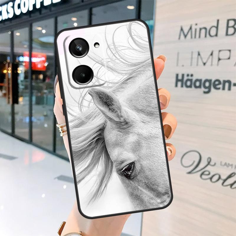 

Horse Sketch Case For Realme 15 13 12 10 11 14 Pro Plus GT6 GT7 C15 C35 C53 C55 C61 C63 C65 C67 C71 C75 Realme C71 4G