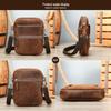 MASIWEI Men's Genuine Leather Shoulder Bag - Bestselling Casual Crossbody Messenger Bag