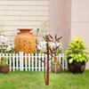 Rusty Metal Ground Post For Outdoor Spaces Multipurpose Plant Support And Decoration Simple Installation Gardens