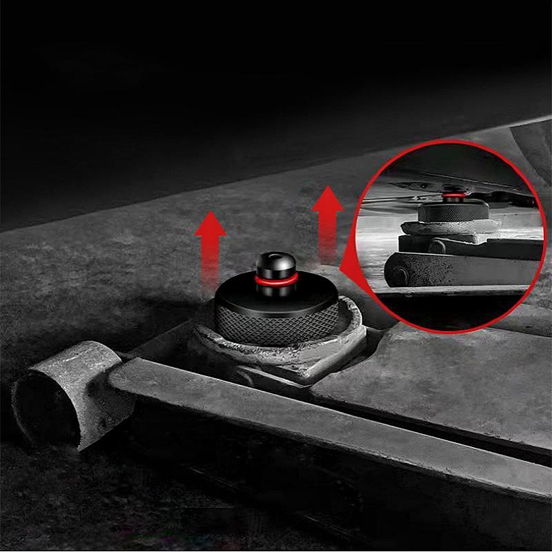 Tesla modelY Car Lift Jack Stand Almofadas de borracha pretas Borracha Slotted Floor Jack Pad Quadro Adaptador de trilho Universal