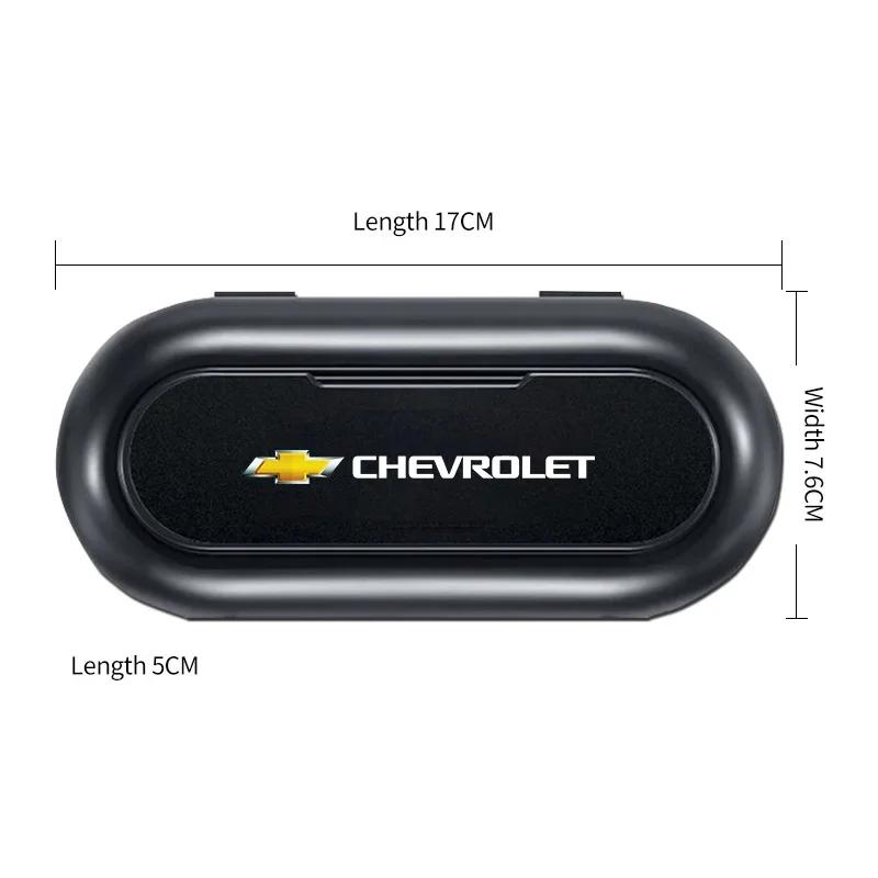 1Pcs Car Sun Visor Glasses Storage Box Holder Organizer Car for Chevrolet Spark Silverado Trailblazer Cruze Captiva Car Stickers