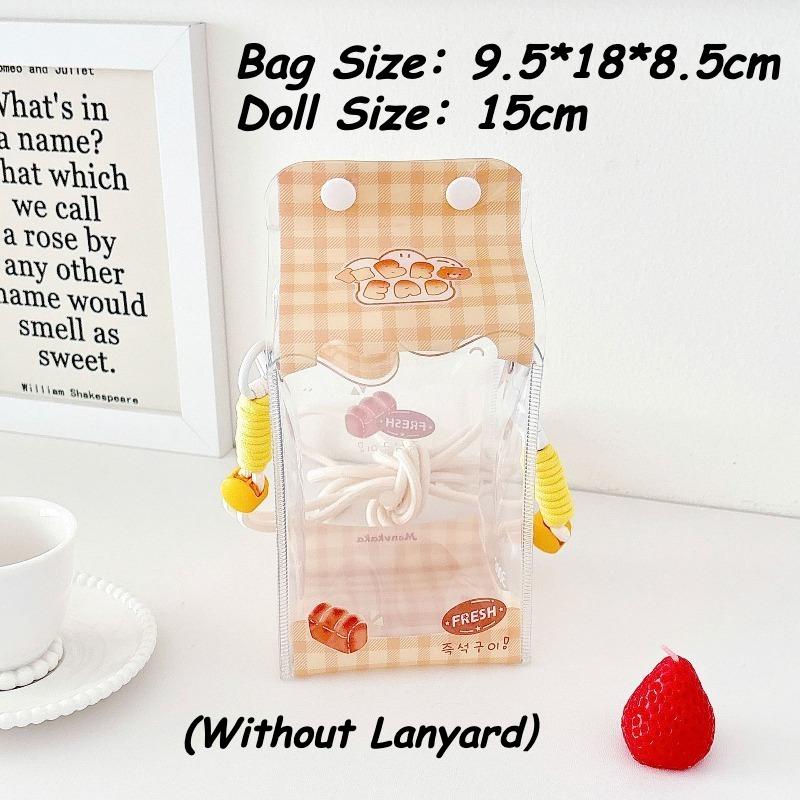 Kawaii Dessert PVC Storage Bags for Girls Cute Doll Storage Bags with Lanyard Plush Doll Display Shoulder Bags Wholesales 2025