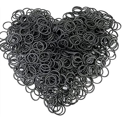 600 Stück schwarze Mini-elastische Gummibänder, weiche Gummibänder, schwarz, für Kinderhaar, Hochzeitsfrisur
