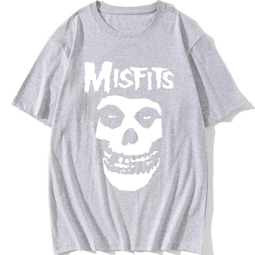 New Men's Hip-hop Punk Skull Misfits Brand Cotton Short-sleeve T-shirt Marve Graphic T Shirts  Harajuku  Graphic T Shirts