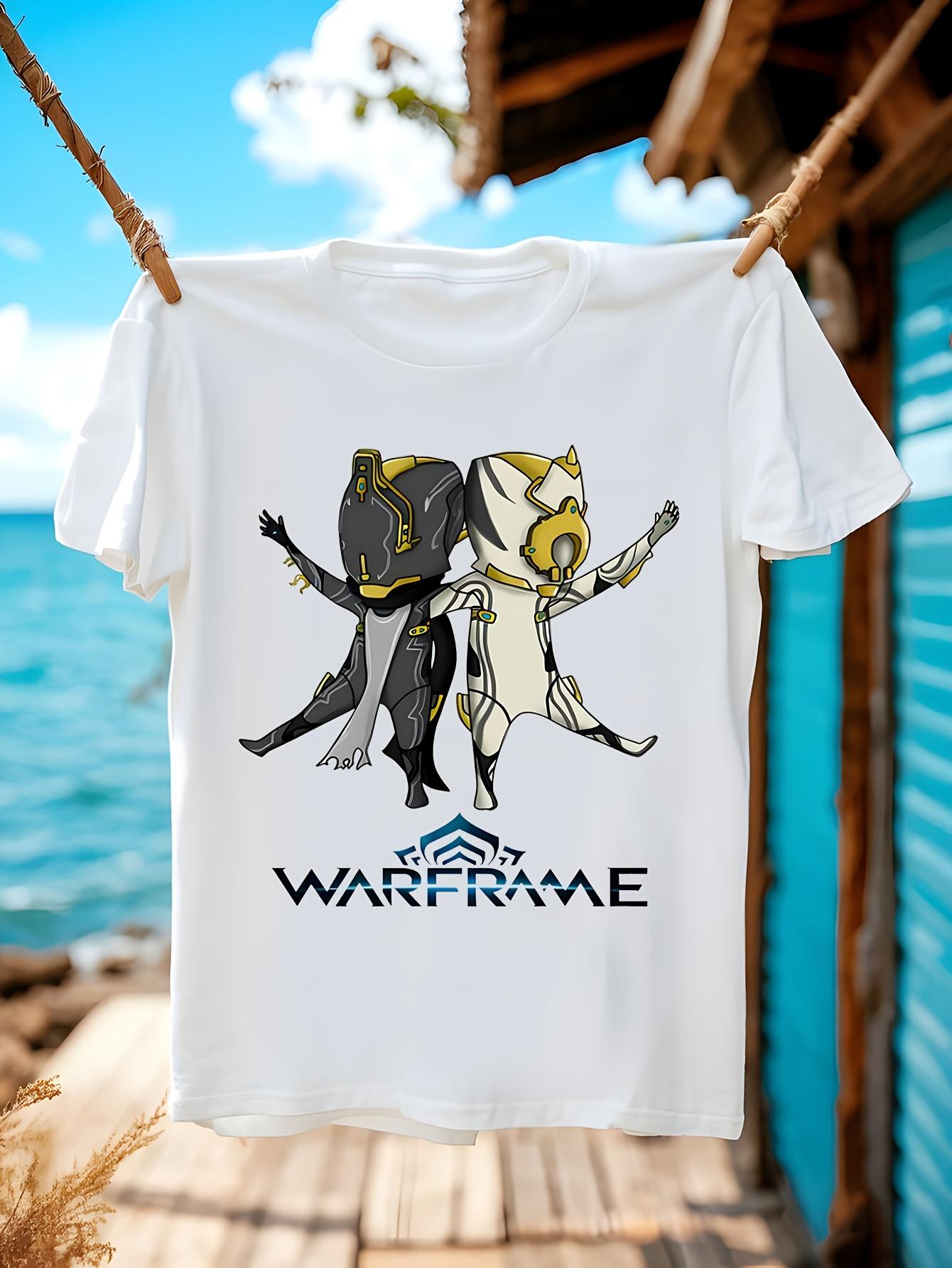 Warframe Graphic Tshirt Graphic Tshirt - White Tee with F... XXXL