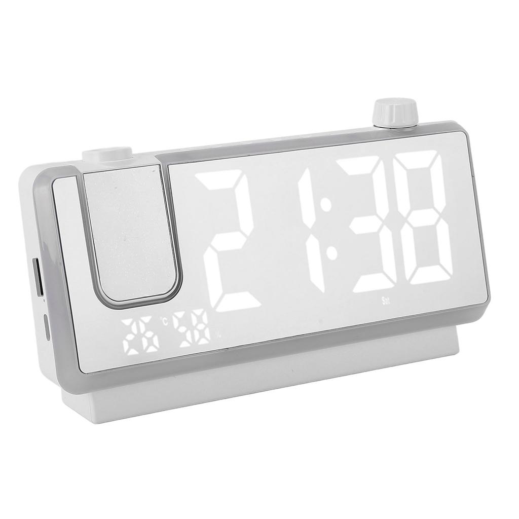 LED Projection Clock Large Display Color Screen Mirror Digital Electronic for Home Bedroom Desktop Snooze Wake Up