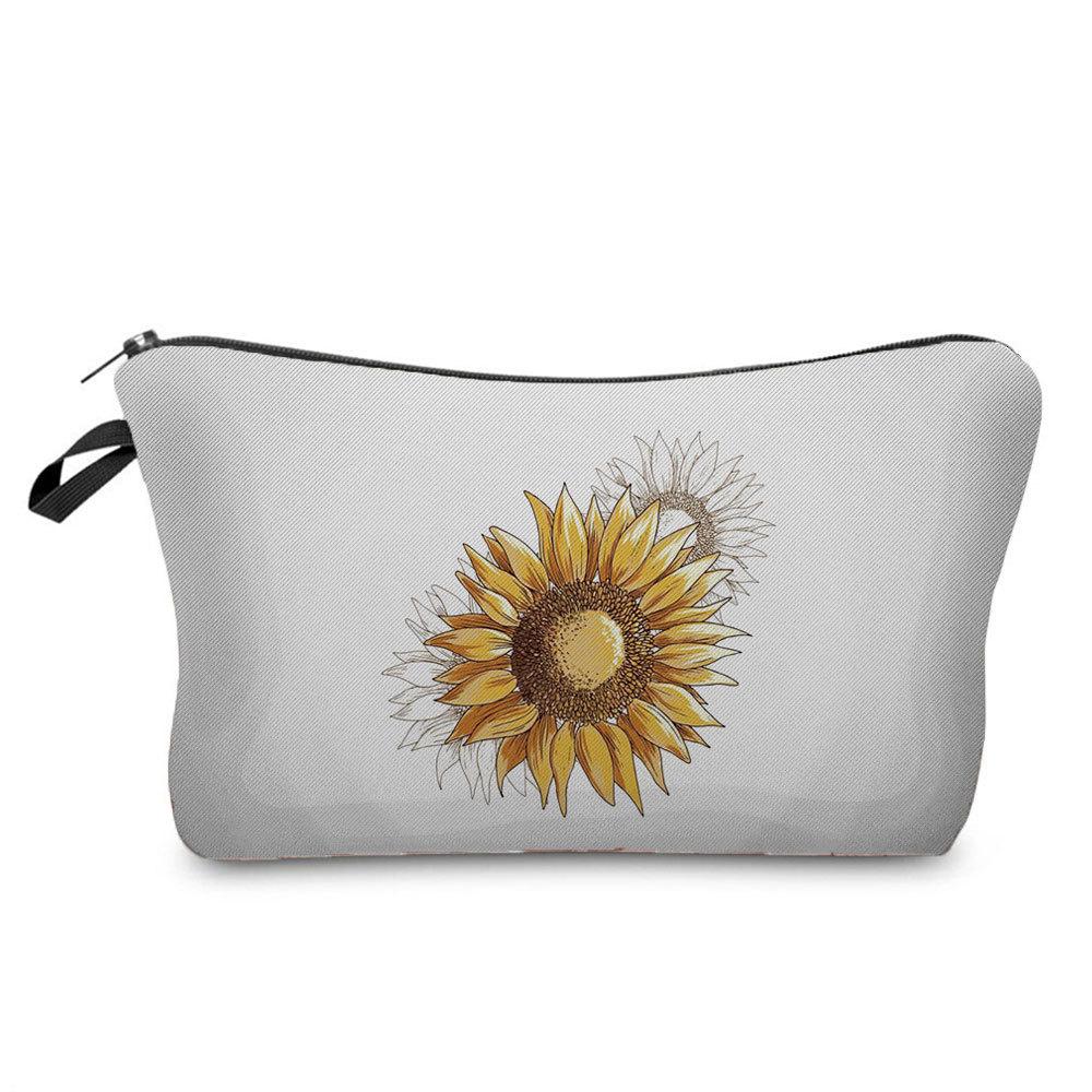 Women Flower Print Cosmetic Bag Toiletries Organize Travel Storage Case 6670