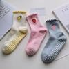 Yoga Socks - Women's Mid-calf Socks with Lace Embroidery and Anti-slip Design for Pilates Fitness and Exercise on The Floor.