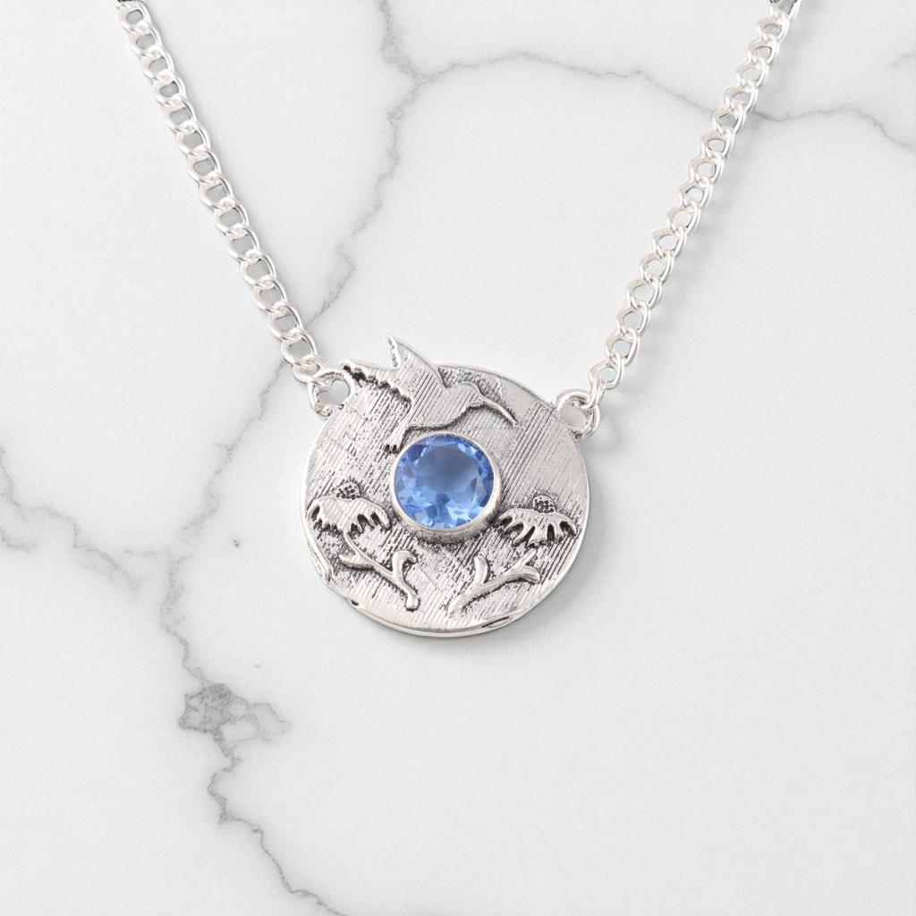 Rare Tanzanite Gemstone 925 Sterling Silver Jewelry Handmade Women Pendant 0.92" CP-34-2