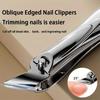 3pcs Heavy-Duty Stainless Steel Nail Clippers with Nano Glass File Professional-Grade for Thick Nails & Ingrown Toenails Gifts