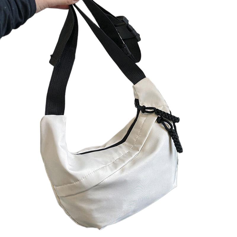 Casual Canvas Crossbody Bag For Women Designer Black/White/Red Shoulder Bags Large Capacity Tote Men Travel Shopping Bag 2026
