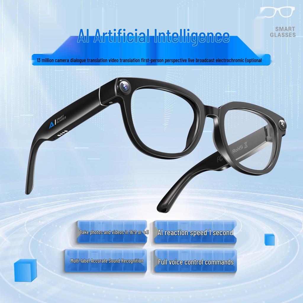 New Q1 Smart Glasses: 1300W Photo/Video, Simultaneous Translation, Bluetooth Calls, AI Features