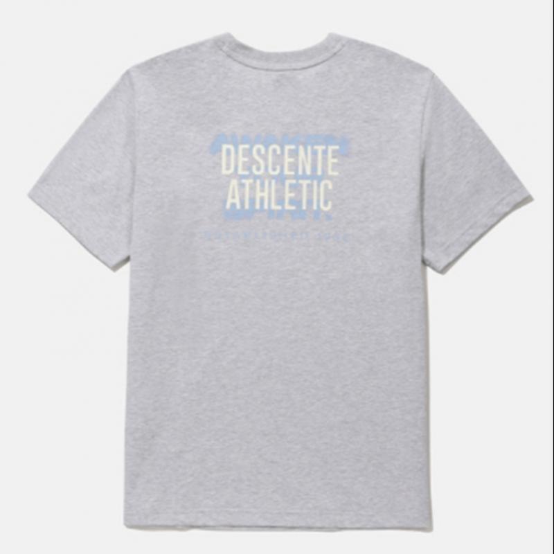 DescenTe Warding Backgraphic ShorT Sleeve T shirT B1 sq123uTs31 Mgry prnT whT0