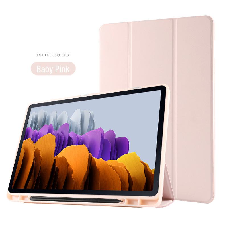 Leather Tablet Case with Pen Slot for Samsung Tab S8/Plus/S8 - Protective and Stylish Solution
