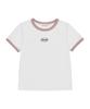 AMES-WORLDWIDE Symbol Logo Embroidered Crop Tee White