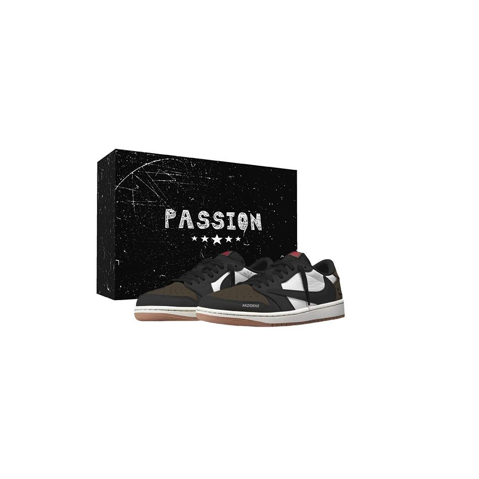 

Travis Scott x Jordan Air Jordan 1 Dark Brown Night Blade Low top Vintage Basketball Shoes Unisex White Brown DZ4137-700(Team1868- ) 35.5