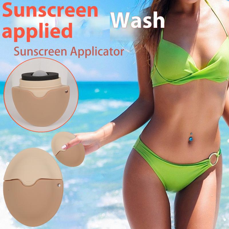 Silicone Suncream Roller Applicator Refillable Oval Isolation Lotion Cream Bottles Stitching Color Cosmetics Tool Travel