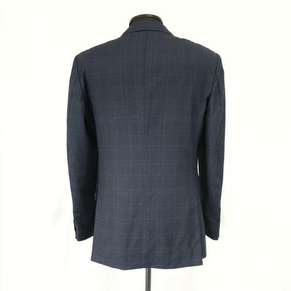 HILTON TIME GUABELLO Italian Fabric Tailored Blazer Men’s L Navy Check(USED)
