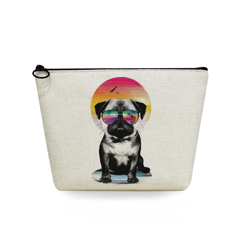 Women Dog Print Cosmetic Bag Toiletries Organize Travel Storage Case 6725