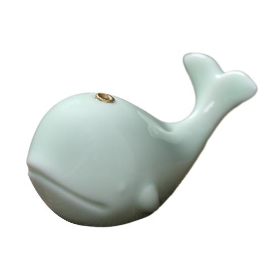 Mini Ceramic Incense Holder, Whale Shape Incense Stick Holder, Cute Incense Burner, Multi-purpose Ornament for Bedroom Yoga Room Tea House