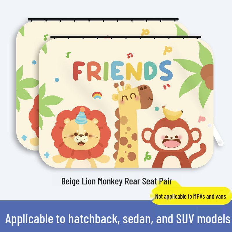Car Window Sunshade: Sliding Rail Blackout Curtain for Baby Privacy and Sun Protection