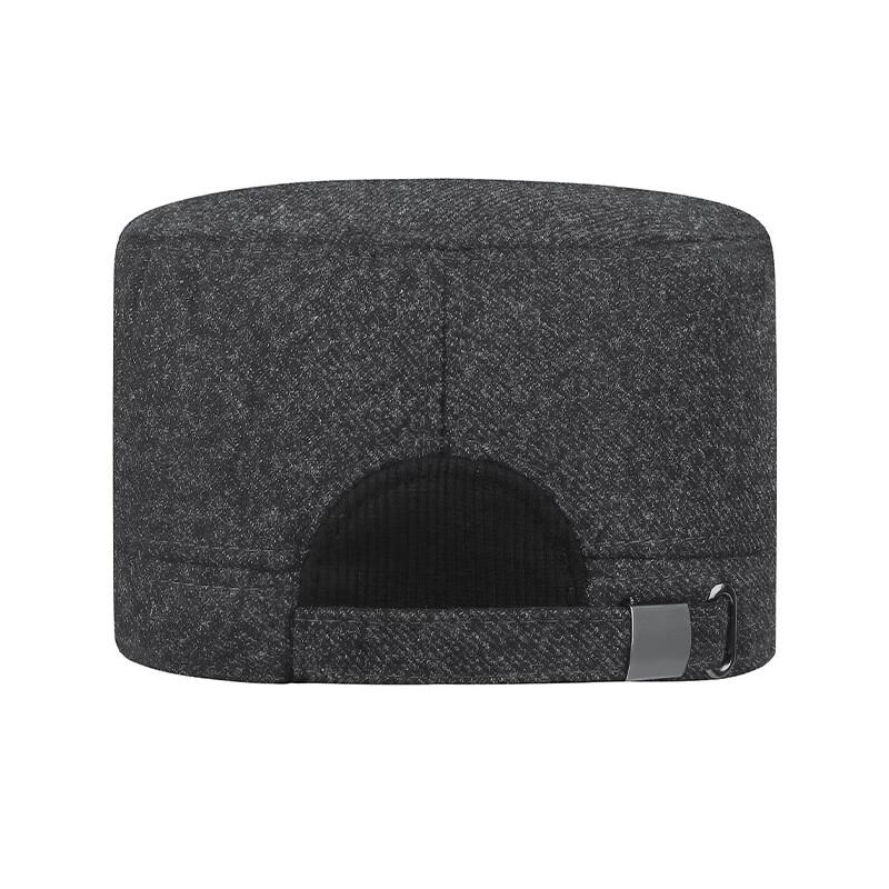 Men's Fleece Lined Earflap Flat Top Winter Cycling Hat