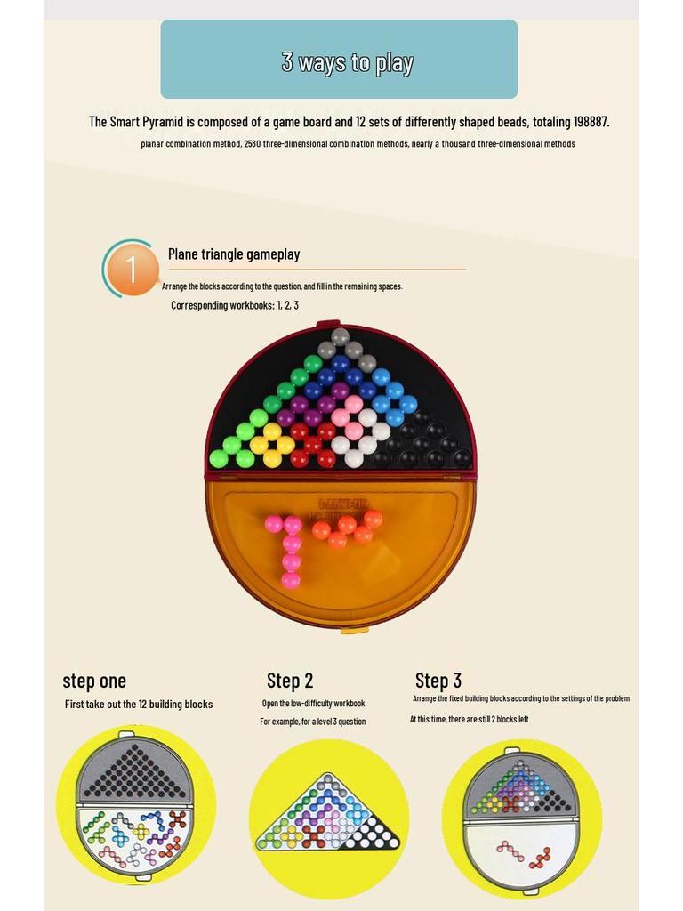 Qi Ji Pyramid Wisdom Beads: Children's Logical Thinking and Reasoning Toy