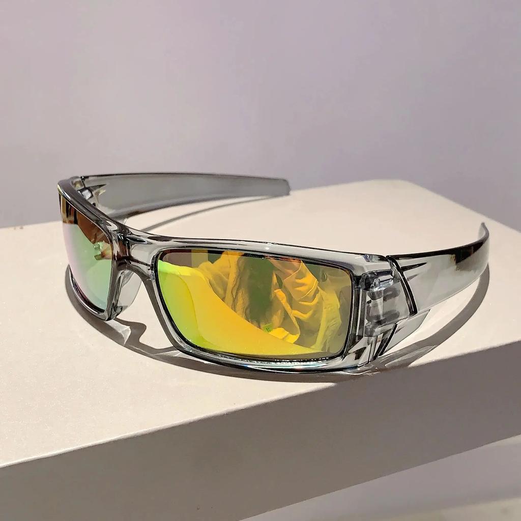 Y2k Punk Sun Glasses Cool for Women Luxury Men Outdoor Sports Fashion Wrapped Round Trend Design Shade Eyewear