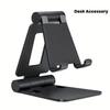 1Pc Adjustable Aluminum Alloy Mobile Phone Holder - Stylish Black Desktop and Bedside Holder