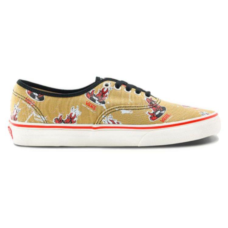 Vans Nuttsh X  Authentic Series Fashion Comfortable Retro Low-Top Canvas Shoes Unisex Sneakers Brown Red VN0A5KS9CCL