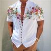 Men Shirts Print Button Shirt Fashion Stand Collar Loose Fitting Men's Shirts Casual Streetwear Comfortable