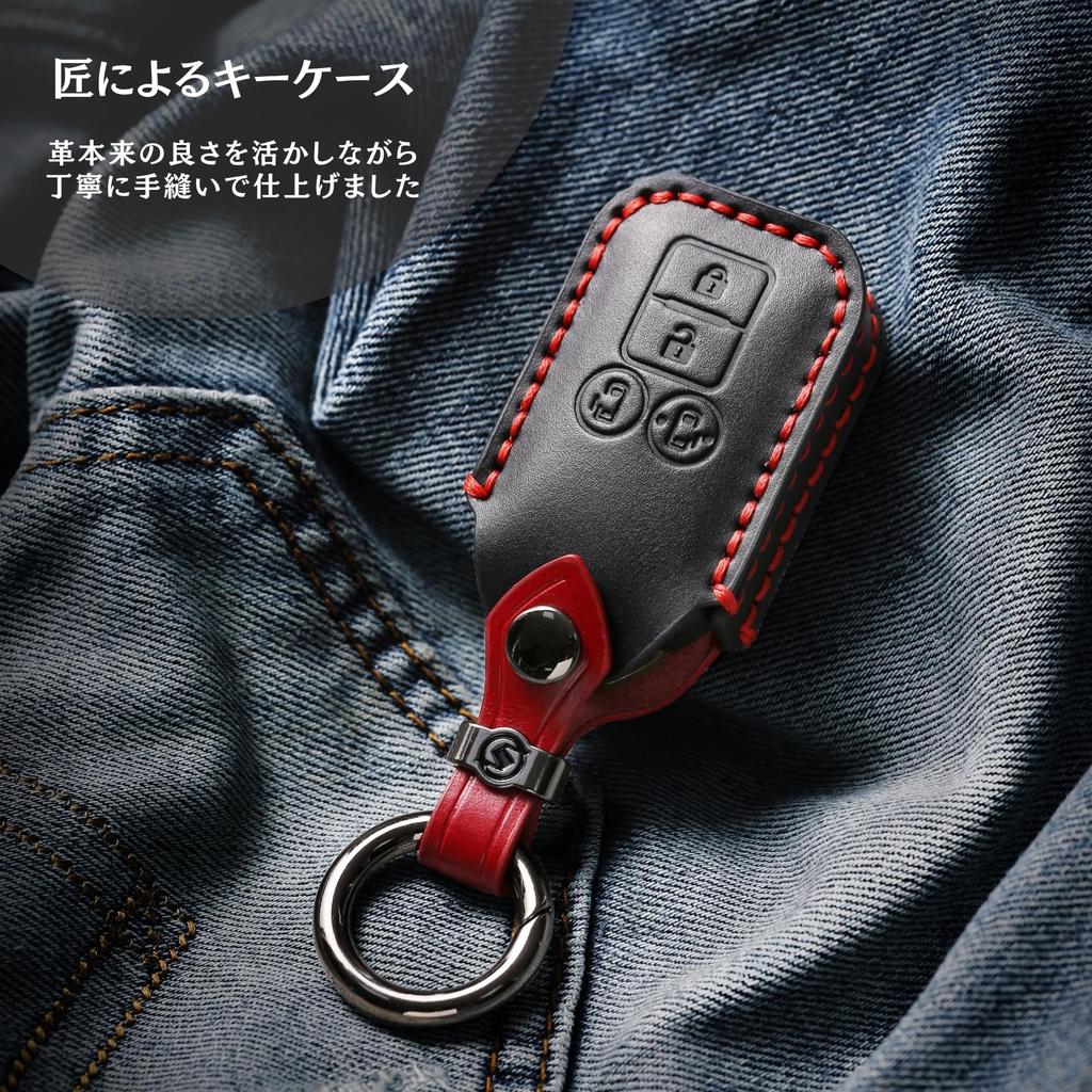 Suzuki Jimny Nodoma JC74W Key Front New Jimny 64 Spacia Custom Key XBEE Genuine Leather Smart Key Custom Dress Up Blue 4 [smasol] Cover, End, Series,