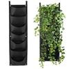 M-Modern-New 7 Pockets Vertical Grow Bag Felt Wall Mount Flower Vegetable Planting Container Outdoor Indoor Garden Planter