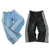 DRIPX Jeans Anchos Estilo Harajuku Americano Y2K Streetwear Pantalones de Mezclilla Rayados para Hombre Mujer Casual Pantalones de Pierna Ancha Pantalones de Tendencia High Street