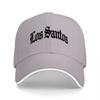 Los Santos Schwarze Baseballkappe Klassischer Streetstyle Gesticktes Logo Verstellbare Snapback-Kappe für Urbane Mode-Enthusiasten