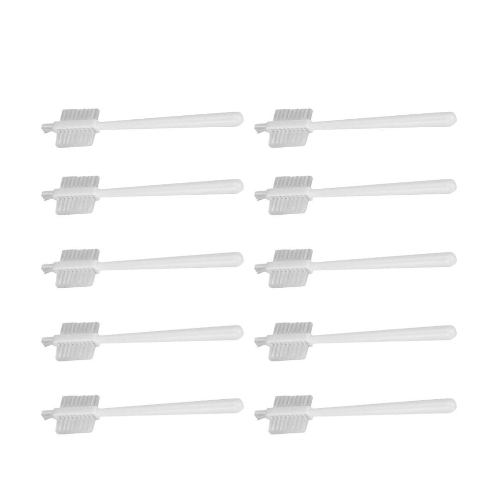 10Pcs Washable Kitchen Cleaning Brush Long Handle Triple Side Bristles for Coffee Grinder Juicer Soymilk Machine Food Processor