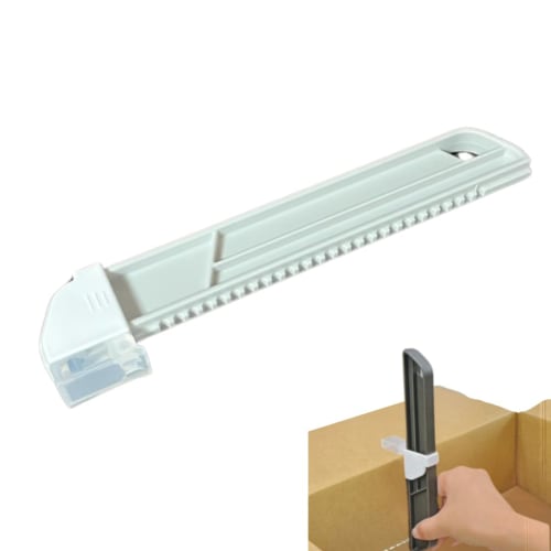 Cardboard Size Adjustment Cutter - Adjusts the height of cardboard to fit contents. Cardboard Cutter - Reduces shipping costs and reuses cardboard. Li